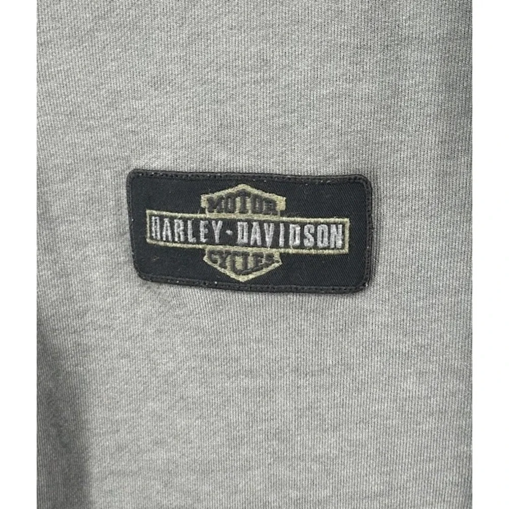 Harley Davidson Motorcycles Full Zip Hooded Sweat Jacket Gray men's 2XL